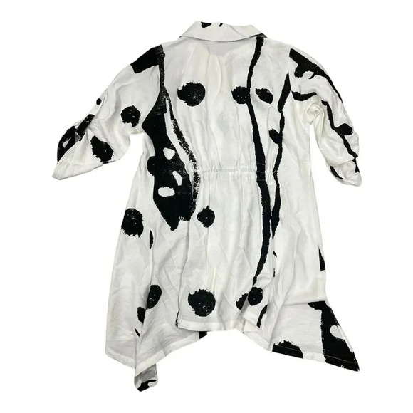 Neo Noble White Artsy Cinched Shirt Dress M - Picture 4 of 8